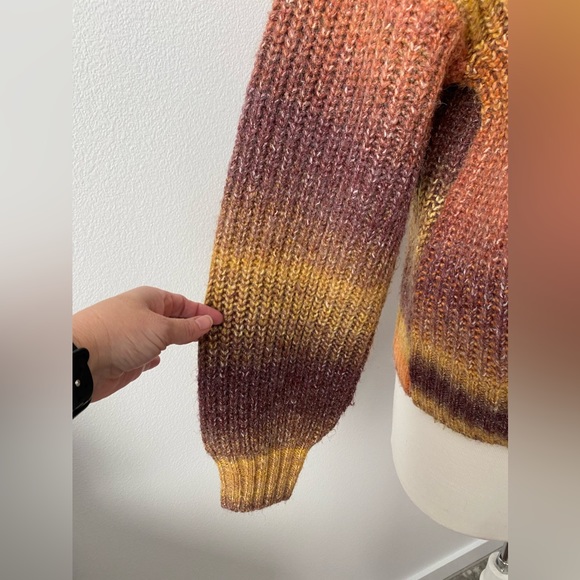 Old Navy Cozy Ombre’ “Warm Space Dye” Stripe Knit Turtleneck Sweater S - Picture 3 of 9